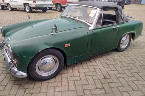 1966 Austin Healy Sprite, Auto's, Austin, Bedrijf, Te koop, Benzine, Cabriolet, Handgeschakeld, Groen, Zwart, Leder, Ophalen