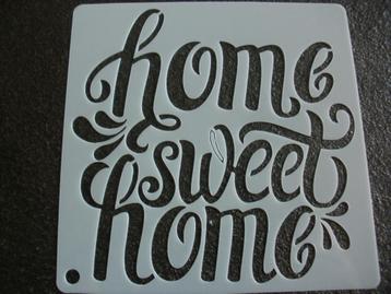 0968-2-HERBRUIKBAAR SJABLOON –TEKST: HOME SWEET HOME beschikbaar voor biedingen