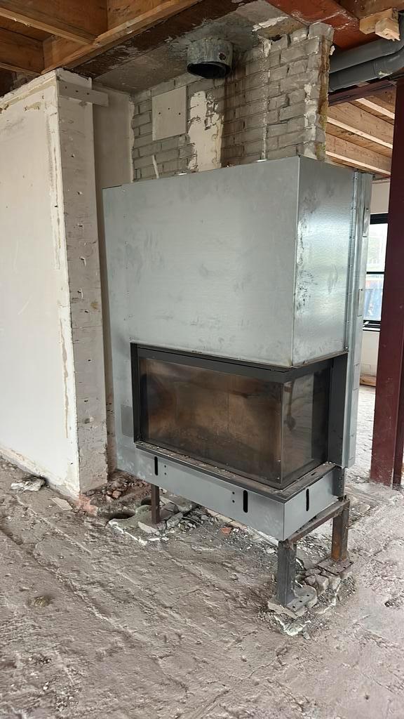 Openhaard, Huis en Inrichting, Kachels, Zo goed als nieuw, Inbouw, Houtkachel, Hout, Ophalen