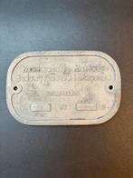 Metalen fabriekplaat ‘Zaodrzanskie’ (ketelwagons NL), Verzamelen, Ophalen of Verzenden, Gebruikt, Trein