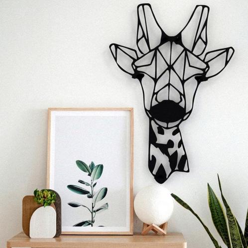 Geometrische Giraffe Muur Wand Decoratie van 3mm Staal, Huis en Inrichting, Woonaccessoires | Wanddecoraties, Nieuw, Ophalen of Verzenden