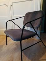House doctor lounge stoel fauteuil Klever grijs velours, Ophalen, Gebruikt, Eén, Stof