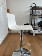 Witte barkruk / stoel, Kunststof, Gebruikt, In hoogte verstelbaar, 60 tot 90 cm