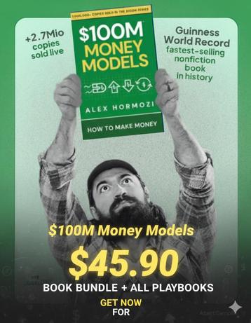 Alex Hormozi 100M Money Models  ($6000 VALUE) beschikbaar voor biedingen