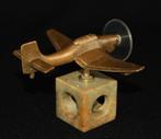 Duitsland WW2 Vliegtuig Brons Junkers JU 87 Stuka op sokkel, Antiek en Kunst, Ophalen of Verzenden