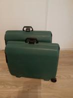 2 hard case koffers, Sieraden, Tassen en Uiterlijk, Koffers, Gebruikt, Hard kunststof, Wieltjes, Ophalen