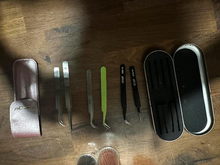 Wimperextension Set, Sieraden, Tassen en Uiterlijk, Uiterlijk | Cosmetica en Make-up, Gebruikt, Handen en Nagels, Zwart, Ophalen of Verzenden