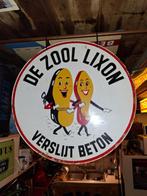 emaille reclamebord DE ZOOL LIXON VERSLUIT BETON 1957, Ophalen of Verzenden, Gebruikt, Reclamebord