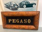 Reclame bordje Pegaso 1950’s, Auto diversen, Ophalen of Verzenden