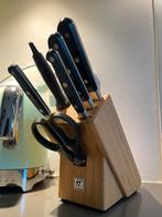 ZWILLING 6-delig Messenblok + Multifunctionele Schaar, Huis en Inrichting, Ophalen of Verzenden, Gebruikt