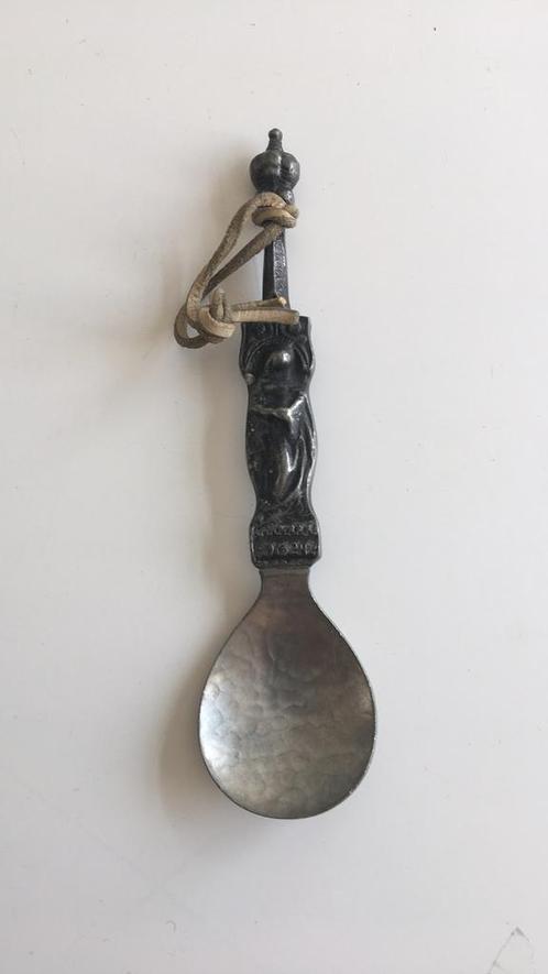Antieke tinnen lepel tk 1624, Antiek en Kunst, Antiek | Bestek, Ophalen of Verzenden
