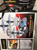 Nieuwe 16 delige pannenset en messenset vaste prijs E 130,-, Nieuw, Pannenset, Ophalen of Verzenden, Rvs