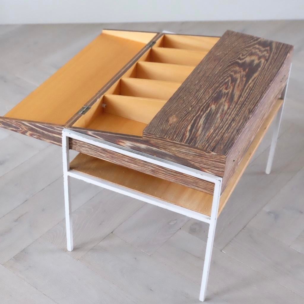 Coen de Vries Tetex naaibox / bijzettafel 60 x 40 x 46h, Ophalen, Minder dan 50 cm, Gebruikt, 50 tot 75 cm