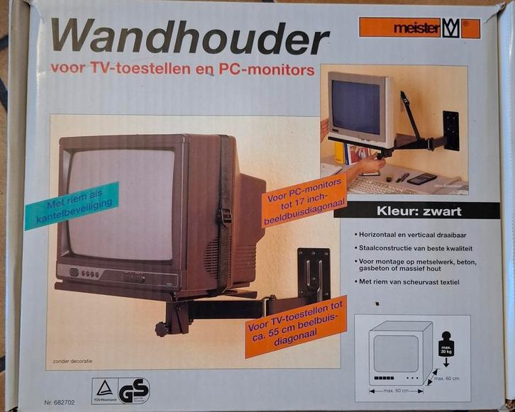 Meister Wandhouder TV/PC - Nieuw in doos!, Audio, Tv en Foto, Televisiebeugels, Nieuw, Ophalen