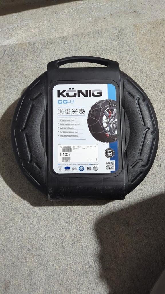 Sneeuwkettingen König CG-9 Tesla Model 3, Auto diversen, Sneeuwkettingen, Zo goed als nieuw, Ophalen of Verzenden