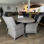 Prachtige Tuinset — Ovale tafel + 4 stoelen — Onderhoudsvrij, Verzenden, ., Zo goed als nieuw, .
