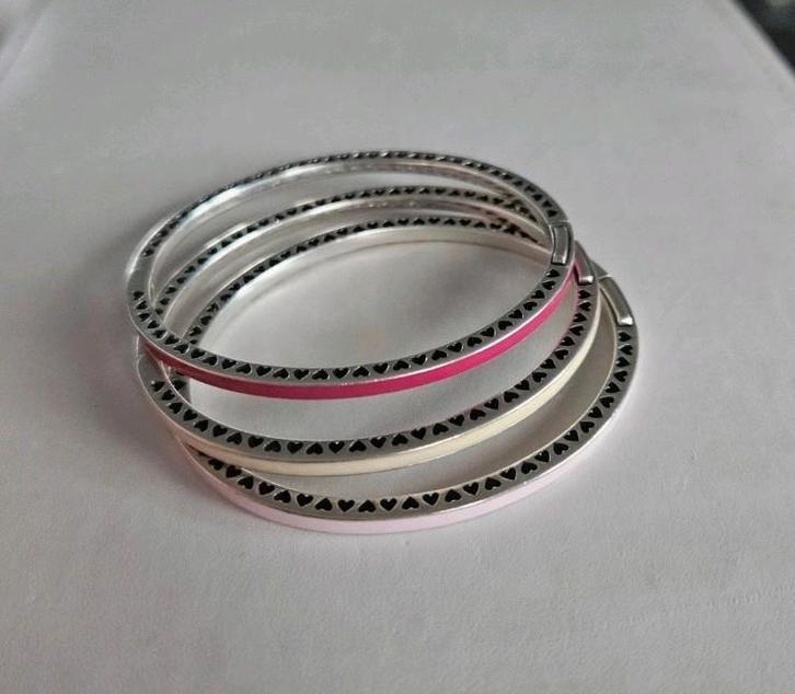 3x Pandora Radiant Hearts bangle T2, Sieraden, Tassen en Uiterlijk, Armbanden, Zo goed als nieuw, Zilver, Zilver, Ophalen of Verzenden