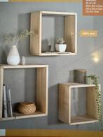 Wand kubussen 3 stuks - hout