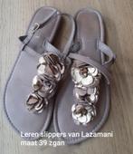 Leren slippers van Lazamani maat 39, Kleding | Dames, Schoenen, Slippers, Ophalen of Verzenden, Zo goed als nieuw, Lazamani