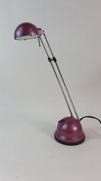 Vintage tafellamp, bureaulamp antennes, halogeen. Rood. 3A6