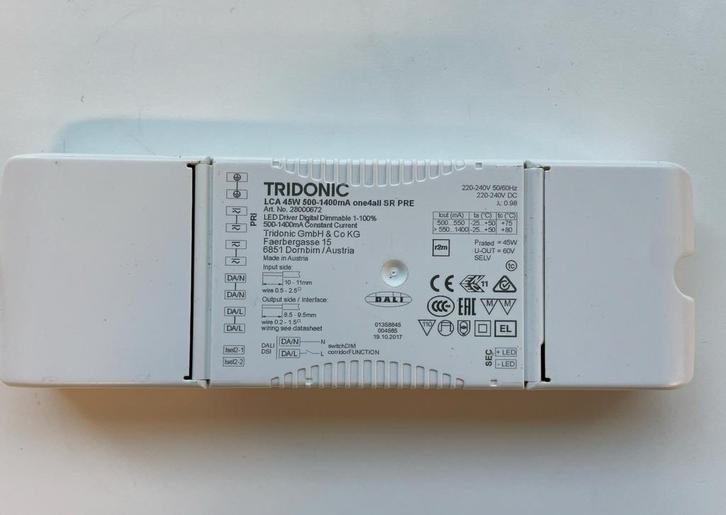 Tridonic LED driver DALI ledverlichting, Hobby en Vrije tijd, Elektronica-componenten, Gebruikt, Ophalen of Verzenden
