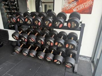 Volledige dumbbell set 2 t/m 40 kg + 2 rekken | PT Essential beschikbaar voor biedingen