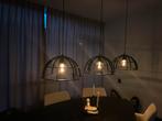 Zwarte Hanglamp - 3 Lampen, Verstelbaar, Huis en Inrichting, Lampen | Hanglampen, Ophalen of Verzenden, Zo goed als nieuw, Metaal