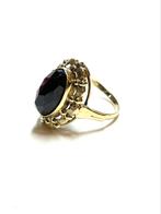 14k gouden ring met een granaatsteen, ., Ophalen of Verzenden, ., Met edelsteen