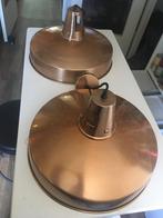 2x koperkleurige industriële hanglampen, Ophalen, Gebruikt, Koperkleurig, industrieel, hanglamp, metaal, Metaal