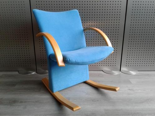 Stokke (Variér) Tripos 1 (Lichtblauw), Prachtig!, Huis en Inrichting, Fauteuils, Zo goed als nieuw, Hout, Metaal, Stof, Overige materialen