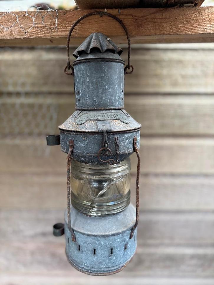 Ankerlicht scheepslantaarn Scheeps / Stal Lantaarn 47 cm, Antiek en Kunst, Antiek | Lampen, Ophalen