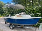 Clever Cabin 430 met Suzuki 9.9 4 takt motor., Ophalen, Gebruikt, Tot 10 pk, 3 tot 6 meter