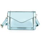 Schoudertas metallic blauw (advr 95), Sieraden, Tassen en Uiterlijk, Tassen | Schoudertassen, Ophalen of Verzenden, Nieuw, Blauw
