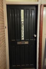 Hardhouten voordeur, Doe-het-zelf en Verbouw, Deuren en Horren, Ophalen, Gebruikt, 80 tot 100 cm, Buitendeur