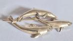 Forse zilveren dolfijnen broche, 925, Ophalen of Verzenden