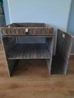 Riviera maison rattan bijzettafel, Ophalen, Zo goed als nieuw, Rechthoekig, 45 tot 60 cm