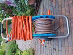 Gardena tuinslang met haspel en tuinspuit, Tuin en Terras, Tuinslangen, Ophalen, Zo goed als nieuw