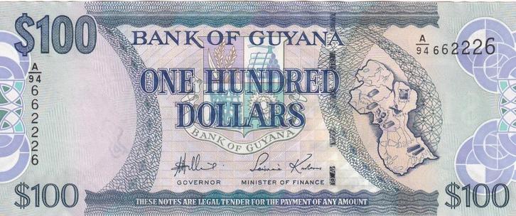 Guyana 100 dollar 2006, Postzegels en Munten, Bankbiljetten | Amerika, Los biljet, Zuid-Amerika, Verzenden