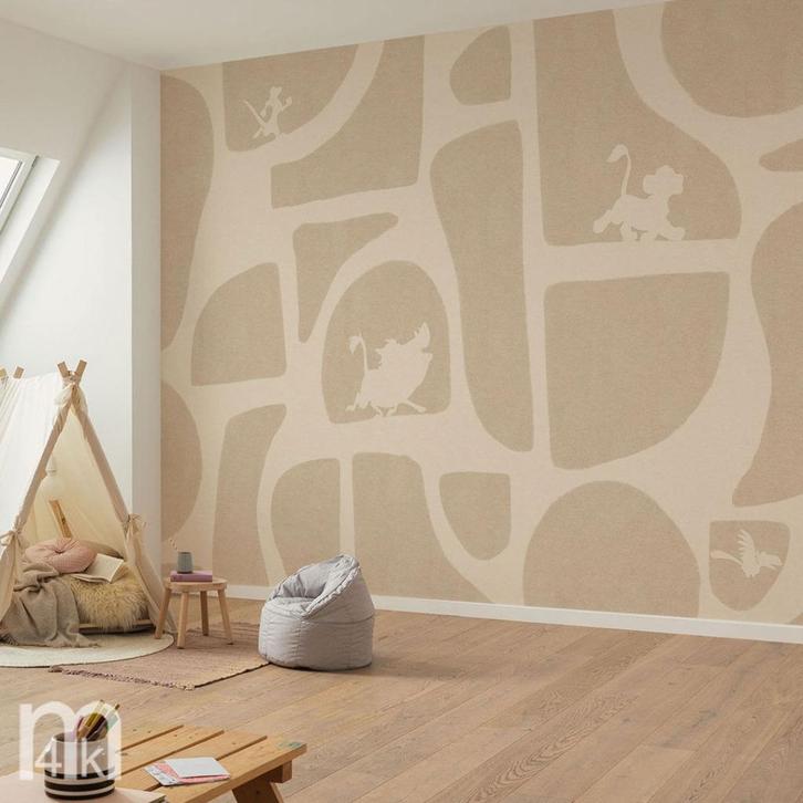 Lion King fotobehang Shapes - vlies behang 400 x 250 cm, Kinderen en Baby's, Kinderkamer | Inrichting en Decoratie, Nieuw, Wanddecoratie