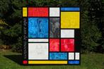 kunstwerken- Mondriaan - Metalen lijst - 1400x1400mm, Antiek en Kunst, Ophalen