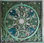 Decoratief wandpaneel 60 x 60 cm ibiza stijl turquoise, Ophalen of Verzenden
