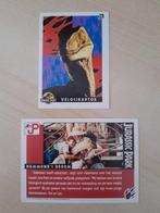 2 vintage verzamel kaarten van Jurassic Park uit 1993, Hobby en Vrije tijd, Stickers en Plaatjes, Ophalen of Verzenden, Zo goed als nieuw