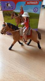 Schleich paard met tuig en ruiter, Ophalen of Verzenden, Zo goed als nieuw