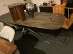 Ovale eettafel - donkerbruin mango hout - 240x100
