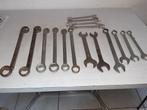 16 STUKS RING EN STEEKSLEUTELS IN G.ST.GEDORE-PADRE-DIWIDAT., Doe-het-zelf en Verbouw, Gereedschap | Handgereedschap, Ophalen of Verzenden