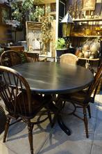 zwarte ronde eetkamer tafel, Ophalen, Rond, Zo goed als nieuw, Vier personen