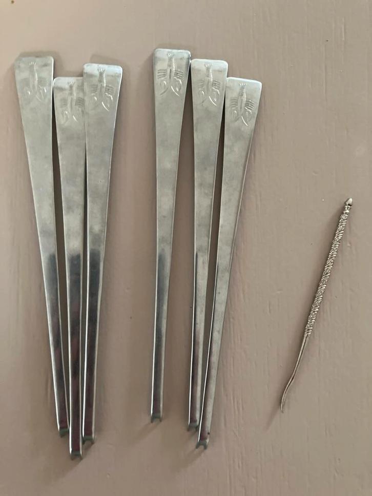 Vintage Kreeft Bestek Set, Antiek en Kunst, Antiek | Bestek, Ophalen of Verzenden