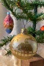 OUD GLAZEN KERSTBOOM KERSTBALLEN VERSIERING KERSTDECORATIE, Diversen, Kerst, Ophalen of Verzenden, Gebruikt