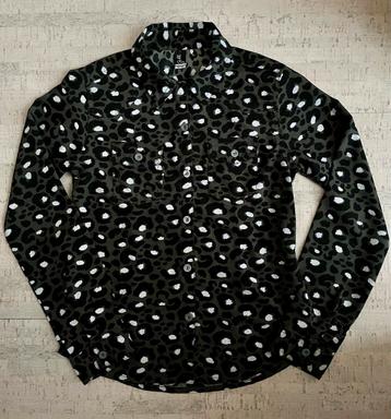 Jill meisjes khaki blouse - maat 134/140 Luipaardprint beschikbaar voor biedingen