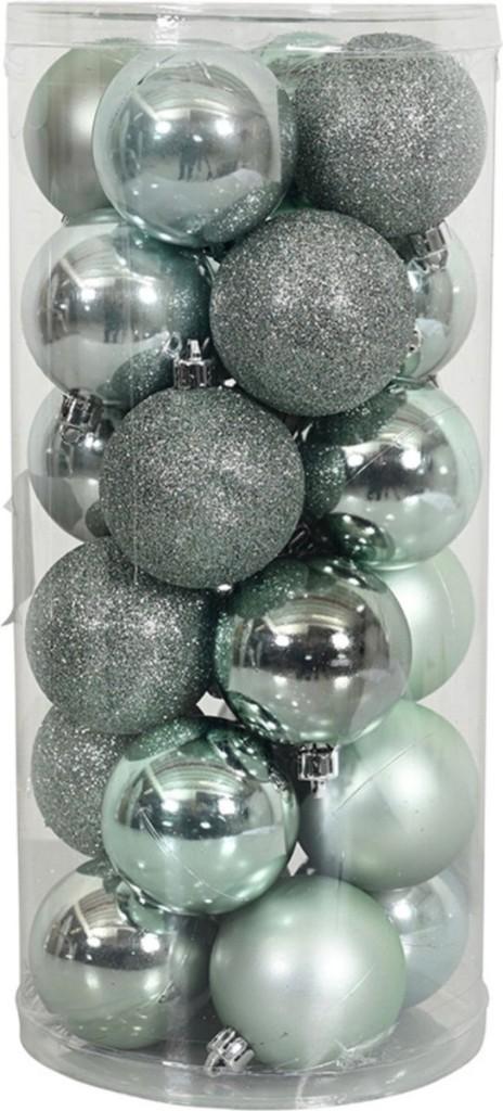 Kerstballen 2.5 cm mint groen 32 delige set (TOPPER) !!!, Diversen, Kerst, Zo goed als nieuw, Ophalen of Verzenden